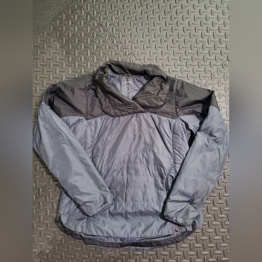 Ll bean size small pullover jacket grey and black nwot